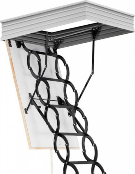 VINDSTRAPPA ISOLERAD Metal Vindslucka med stege (1)